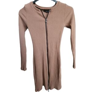 Hope's Tan Ribbed Dress